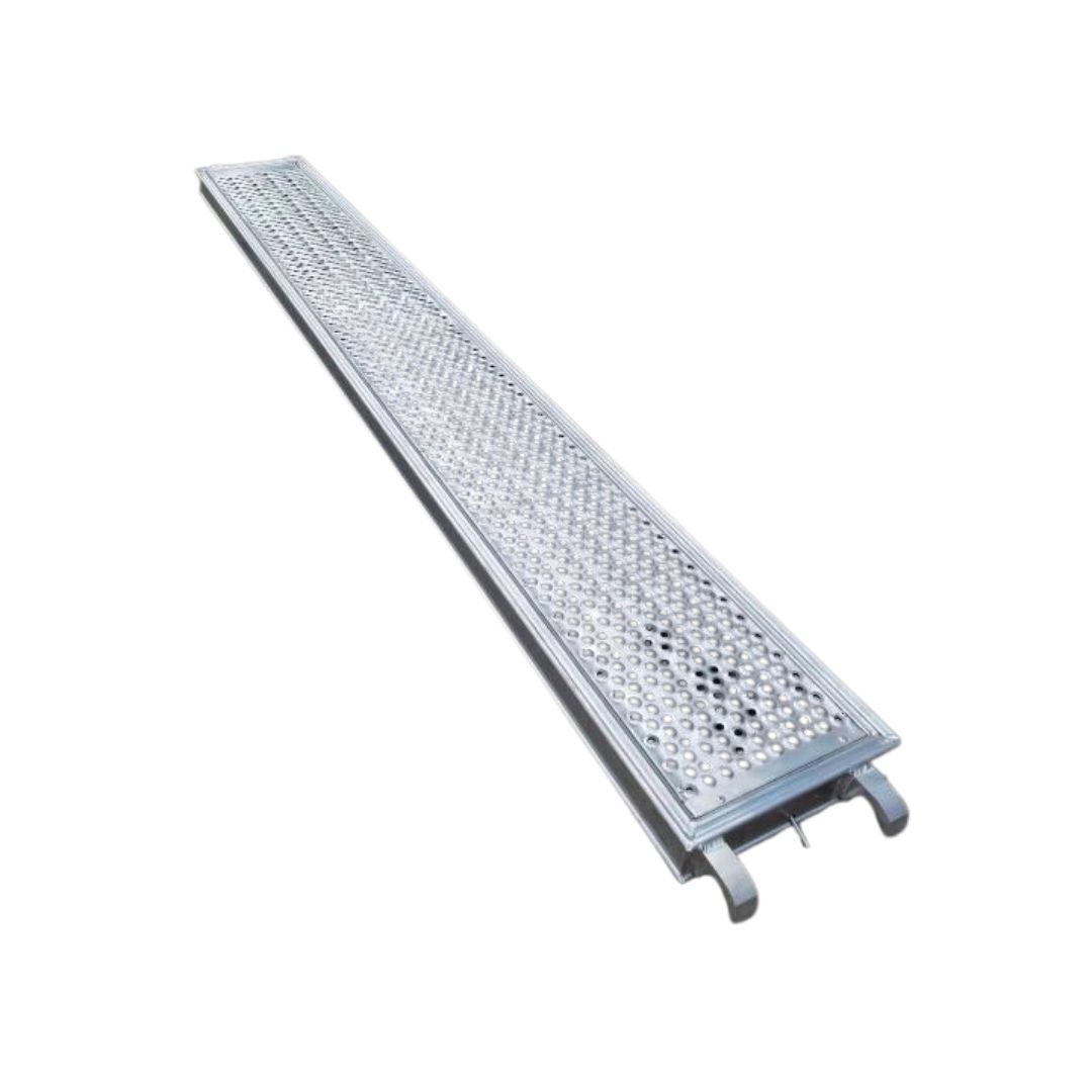 scaffolding steel plank with wo hook , zinc plated